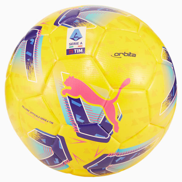 Orbita Serie A Replica Soccer Ball, Pelé Yellow-Blue Glimmer-multi colour, extralarge