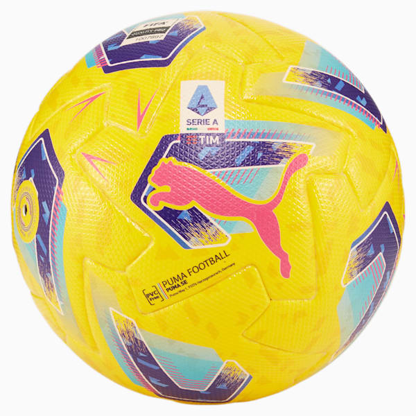 サッカーボール オービタ SERIE A QUALITY PRO, Pelé Yellow-Blue Glimmer-multi colour, extralarge-JPN