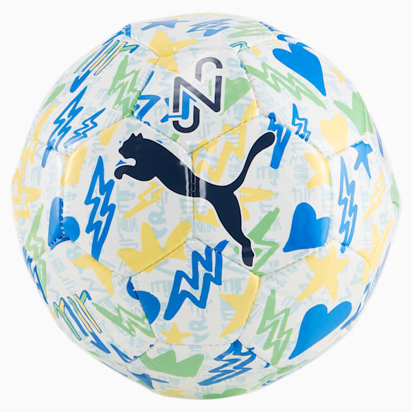 NEYMAR JR Graphic Mini Soccer Ball, PUMA White-multicolor, extralarge