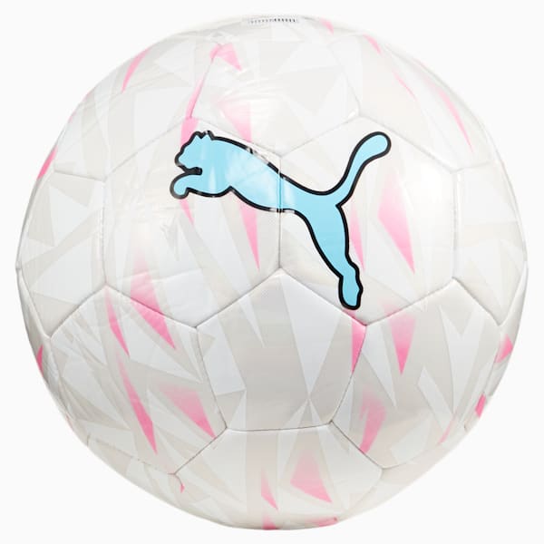 PUMA FINAL Graphic Soccer Ball, PUMA White-Puma Silver-Poison Pink-Bright Aqua, extralarge