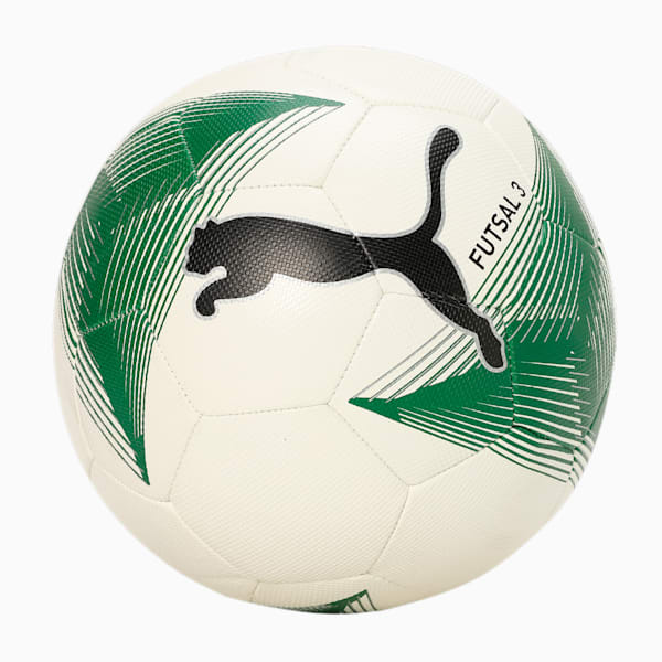 Futsal 3 Football, PUMA White-Dark Green, extralarge-IND