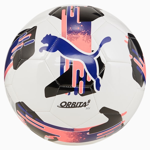 Orbita 6 Soccer Ball, PUMA White-Lapis Lazuli-Sunset Glow, extralarge