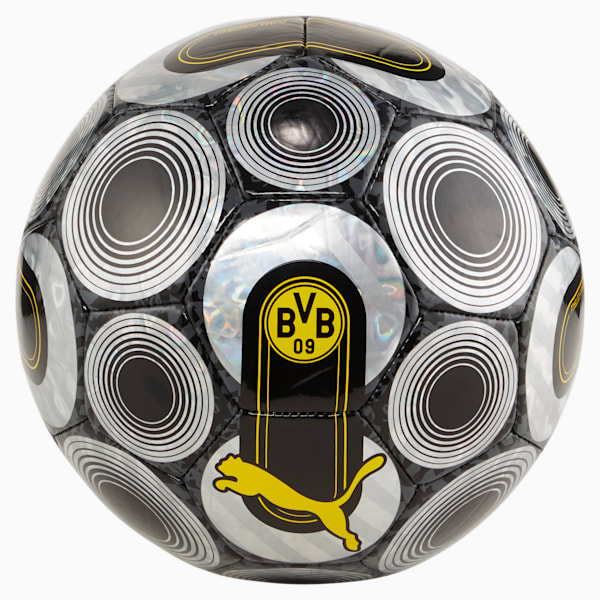 Borussia Dortmund ftblCULTURE+ Soccer Ball, PUMA Black-Faster Yellow, extralarge