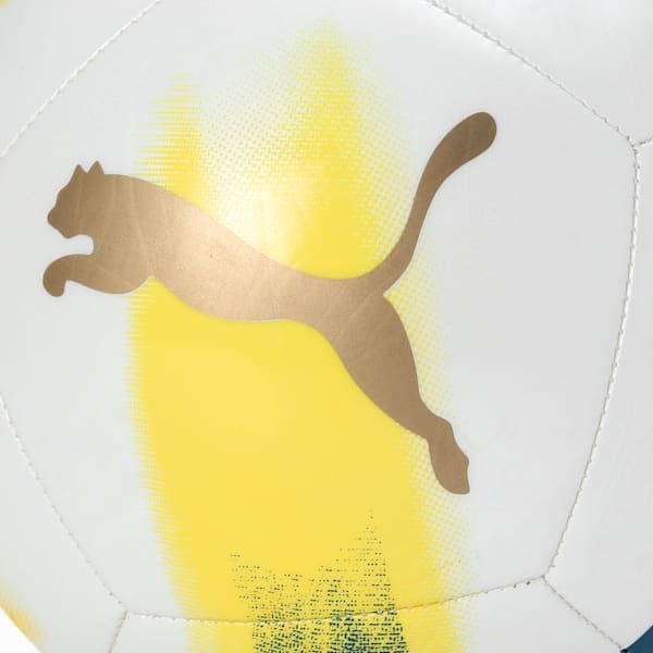 Neymar JR BNA Graphic Football, PUMA White-Gold-Pelé Yellow, extralarge-IND