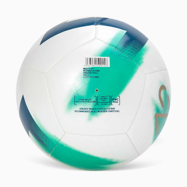 Neymar JR BNA Graphic Football, PUMA White-Gold-Pelé Yellow, extralarge-IND