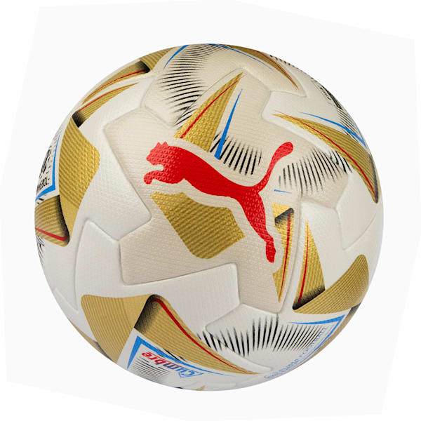 PUMA Cumbre CONMEBOL Copa América 2024 (Official) Soccer Ball, PUMA White-PUMA Gold, extralarge