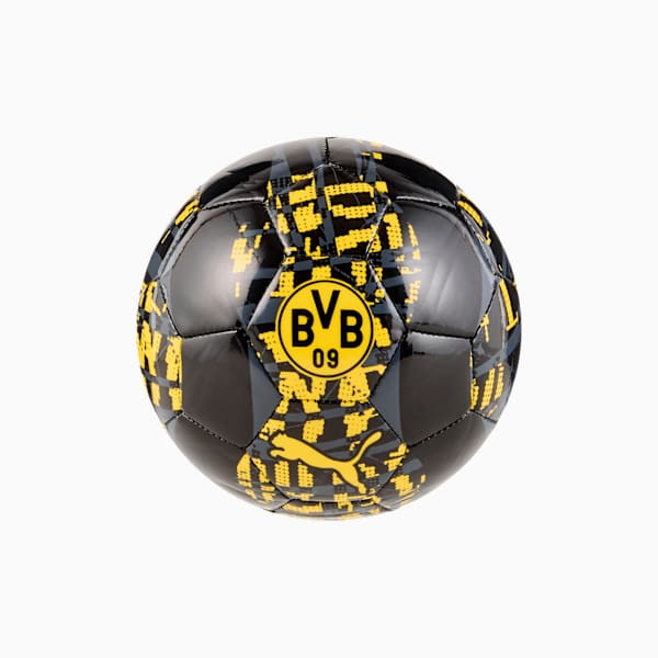 Mini Balón de fútbol pre-partido Borussia Dortmund 24/25, PUMA Black-Faster Yellow, extralarge