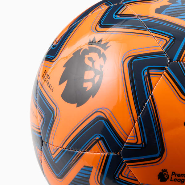 PUMA Orbita Play Premier League Brilliance Soccer, Orange Glo-Racing Blue-PUMA Black, extralarge