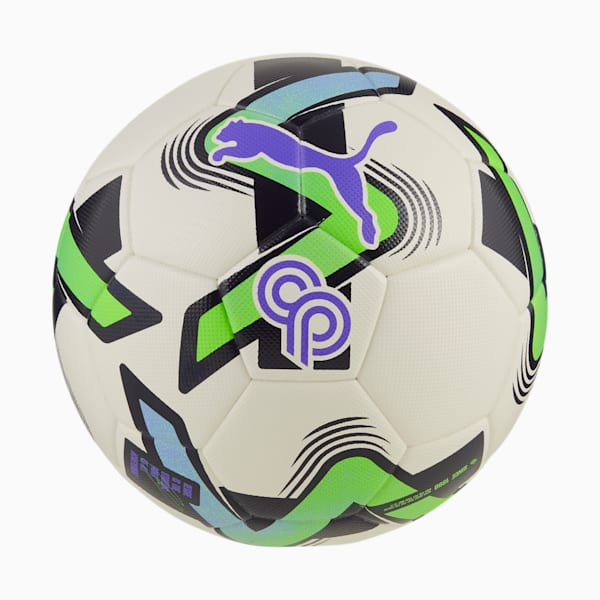 PUMA x CHRISTIAN PULISIC Performance Soccer Ball, PUMA White-New Navy-Green Glare-Elektro Purple, extralarge