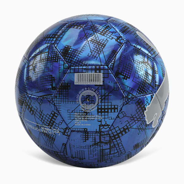 PUMA CUP Graphic Metallic Football, Ultra Blue-PUMA Black-Gray Echo, extralarge-IND