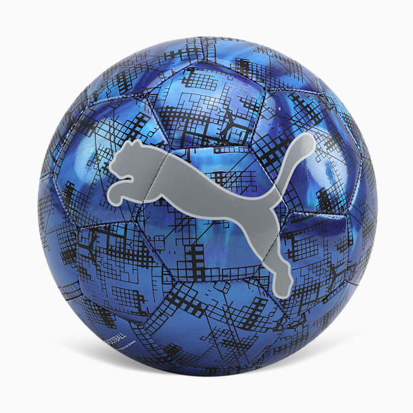 PUMA CUP Graphic Metallic Football, Ultra Blue-PUMA Black-Gray Echo, extralarge-IND