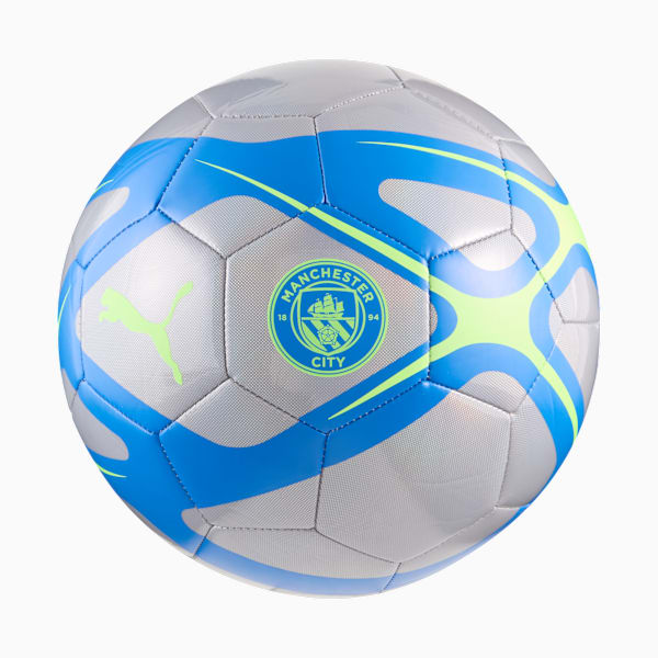 Manchester City FC Culture Shiny TPU Football, Hyperlink Blue-Pro Green, extralarge-IND