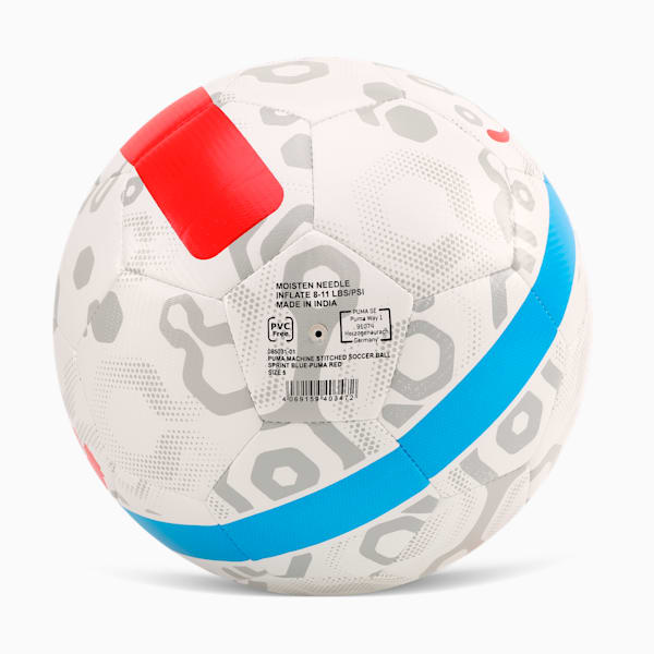 Machine stitched Soccer, Spring Blue-PUMA Red, extralarge-IND