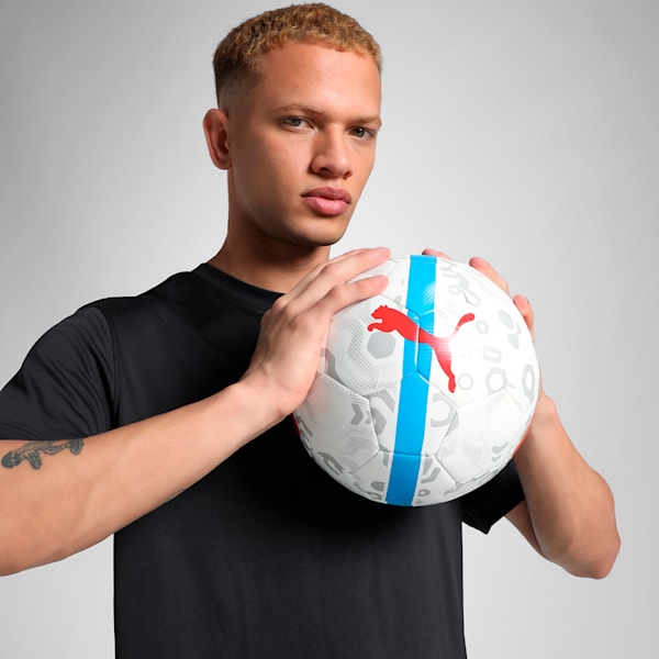 Machine stitched Soccer, Spring Blue-PUMA Red, extralarge-IND