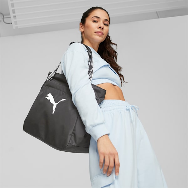 AT Essentials Women's Tote Training Bag, PUMA Black, extralarge-IND