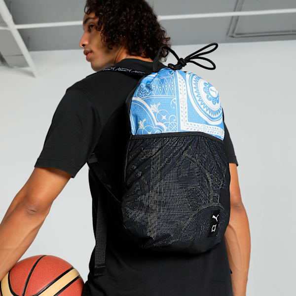 Basketball Gym Sack, Blue Skies-AOP, extralarge-IND