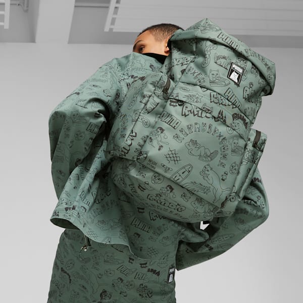 PUMA x RIPNDIP Backpack, Eucalyptus-AOP, extralarge