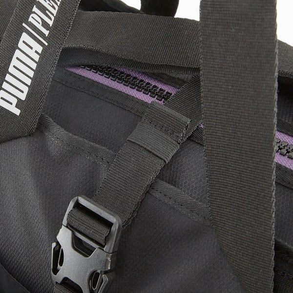 Bolsa tote de compras PUMA x PLEASURES, PUMA Black-Purple Charcoal-Pantone 688C, extralarge