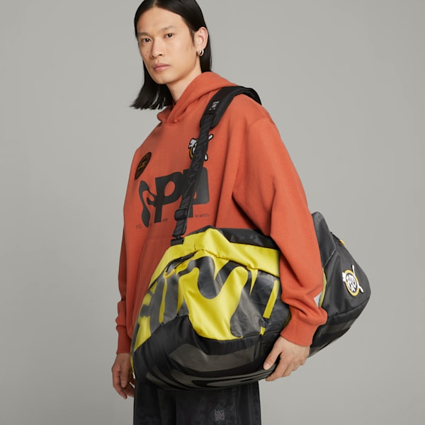 PUMA x PERKS and MINI Duffle Bag, PUMA Black-Fresh Pear-TBD, extralarge-GBR