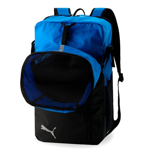 キッズ サッカー バックパック 30L, Puma Black-Electric Blue Lemonade- Team Silver, extralarge-JPN