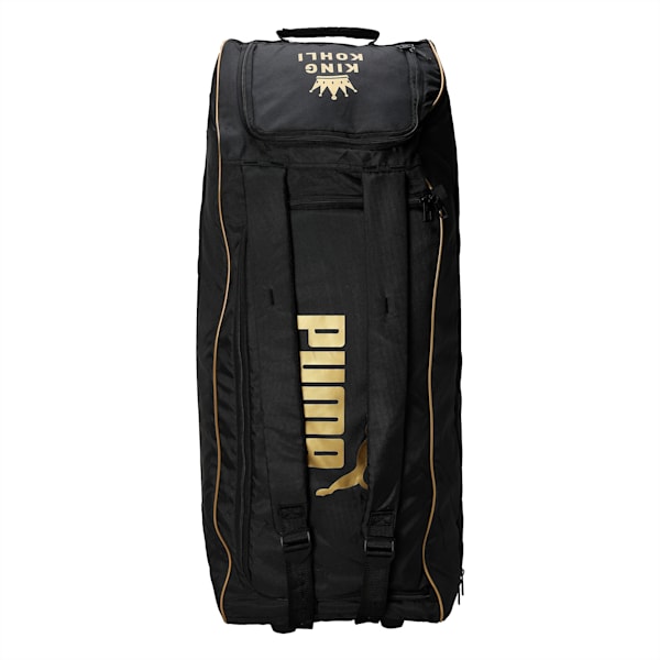 King Kohli Cricket Wheelie Duffle Bag, PUMA Black-PUMA Gold, extralarge-IND