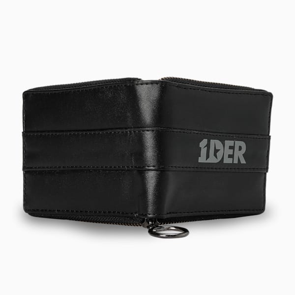 PUMAx1DER Bi-Fold Unisex Zip Wallet, PUMA Black, extralarge-IND