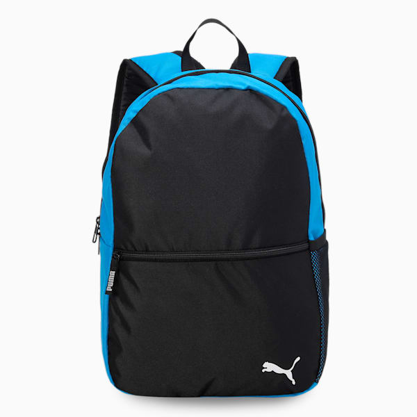 teamGOAL Core Unisex Football Backpack, Electric Blue Lemonade-Puma Black, extralarge-IND