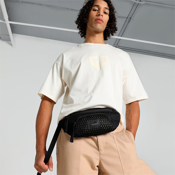 Women's Mesh Waist Bag, PUMA Black, extralarge-IND