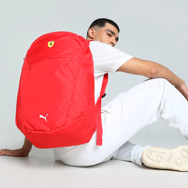 Scuderia Ferrari Race Unisex Backpack, Rosso Corsa, extralarge-IND
