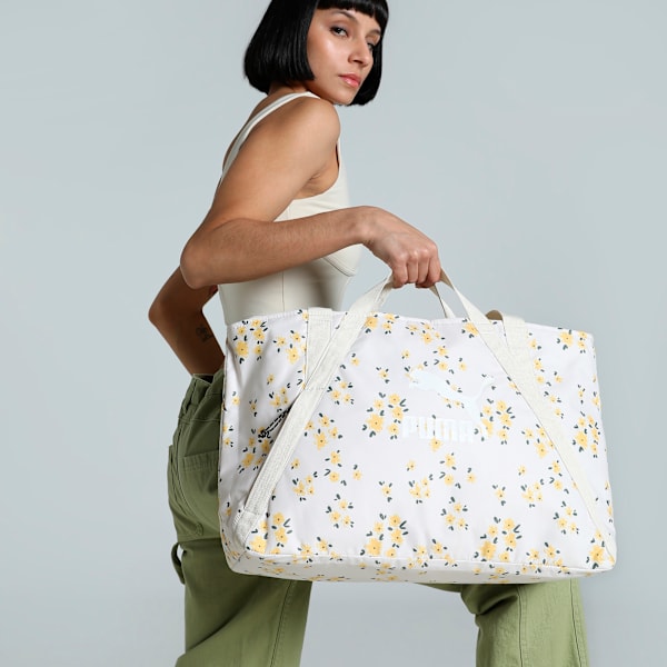 PUMA Floral Graphic Women’s Shopper Tote Bag 7.8L, Pristine-AOP, extralarge-IND
