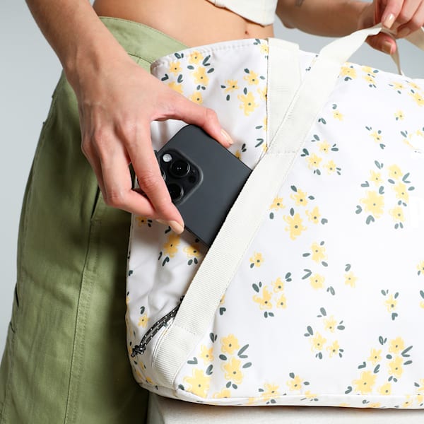Floral Graphic Women's Shopper, Pristine-AOP, extralarge-IND