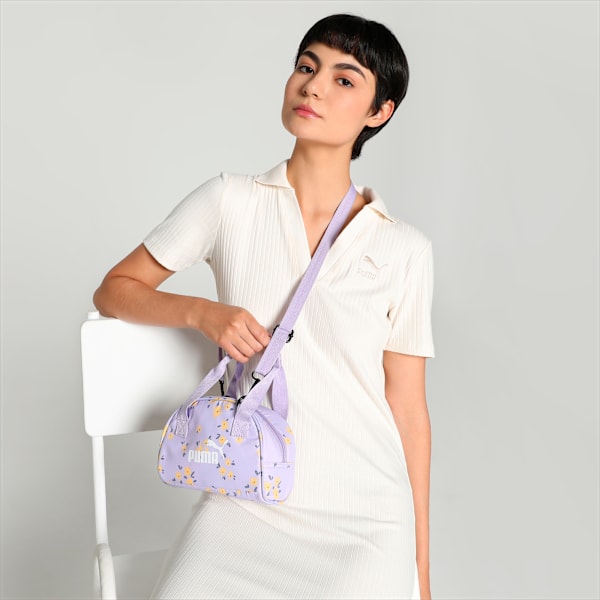 PUMA Floral Graphic Women’s Mini Grip Bag 2L, Vivid Violet-AOP, extralarge-IND