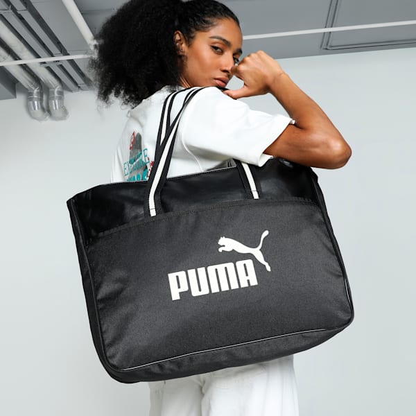 Campus Shopper Bag, Puma Black, extralarge-IND