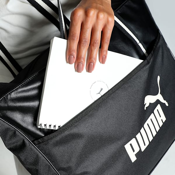 Campus Shopper Bag, Puma Black, extralarge-IND