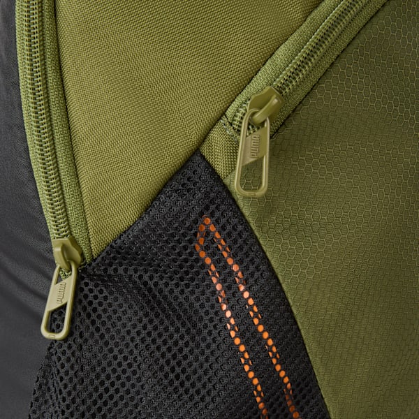 Mochila PUMA Plus PRO, Olive Green-Rickie Orange, extralarge