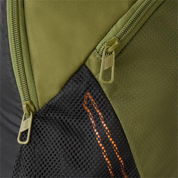 PUMA Plus PRO Backpack, Olive Green-Rickie Orange, extralarge