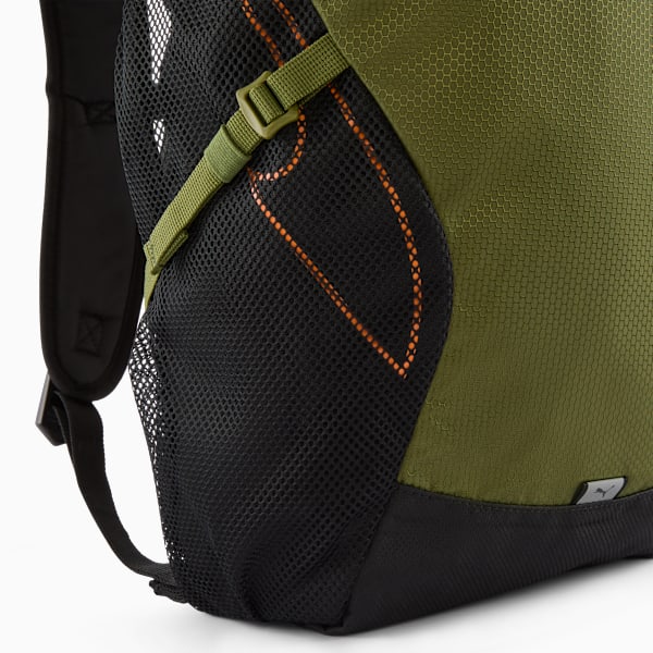 Mochila PUMA Plus PRO, Olive Green-Rickie Orange, extralarge