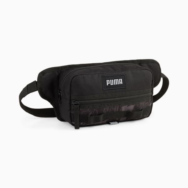 PUMA Style Waist Bag, PUMA Black-Cool Mid Gray-AOP, extralarge