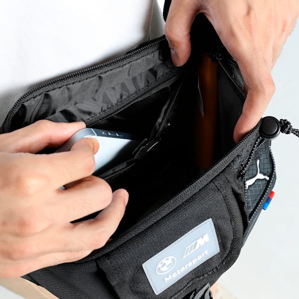 BMW MMS Statement Small Messenger Bag, PUMA Black-AOP, extralarge-IND