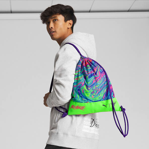 PUMA x LAMELO BALL Gymsack, KNOCKOUT PINK-Green Gecko, extralarge