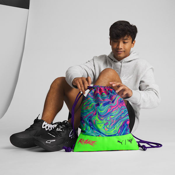 PUMA x LAMELO BALL Gymsack, KNOCKOUT PINK-Green Gecko, extralarge