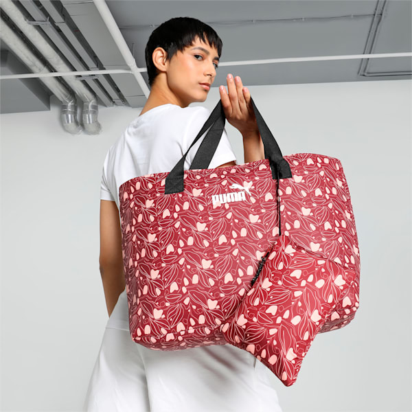 PUMA Women's Floral Tote Bag, Dark Jasper, extralarge-IND