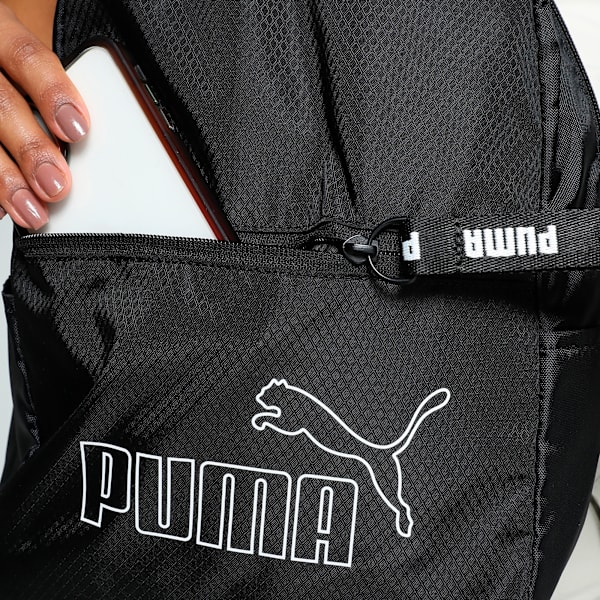 Core Base Women's Oversized Zip Backpack, PUMA Black, extralarge-IND