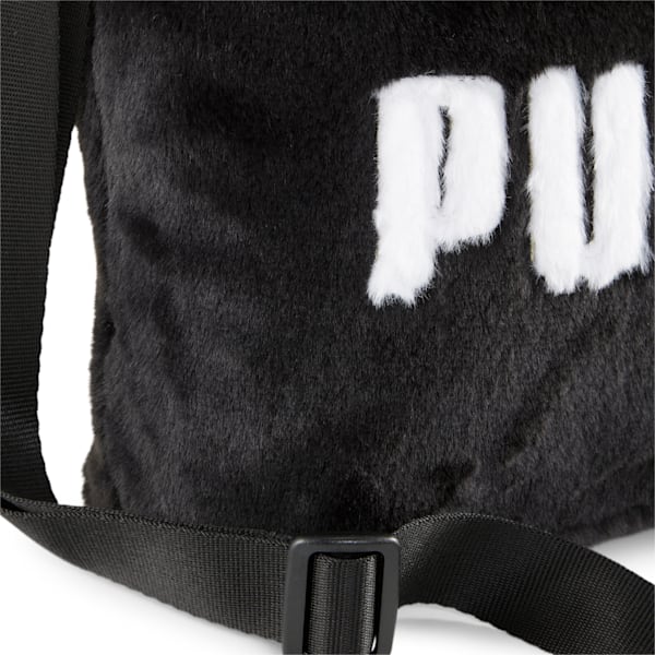 ウィメンズ ファー ミニ トートバッグ, PUMA Black, extralarge-JPN