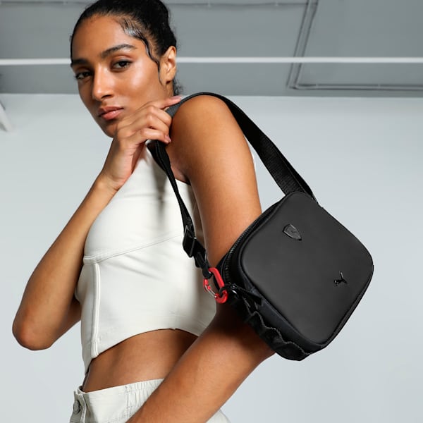 Scuderia Ferrari Style Women's Motorsport Cross-Body Bag, PUMA Black, extralarge-IND