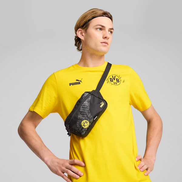 Borussia Dortmund ftblCULTURE+ Waist Bag, PUMA Black-Faster Yellow, extralarge-GBR