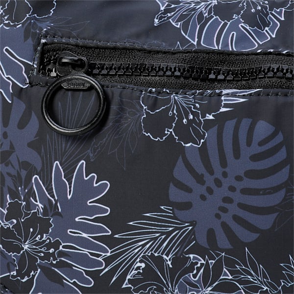 PUMA Tropical Print Women's Shoulder Bag, PUMA Black-AOP, extralarge-IND