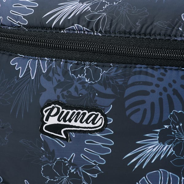 Tropical Print Women's Backpack, PUMA Black-AOP, extralarge-IND