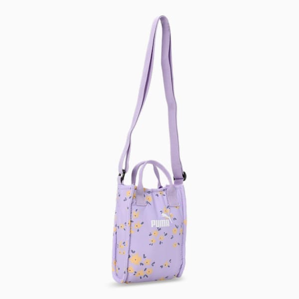 PUMA Floral Mini Tote Women's Crossbody Bag, Vivid Violet-AOP, extralarge-IND
