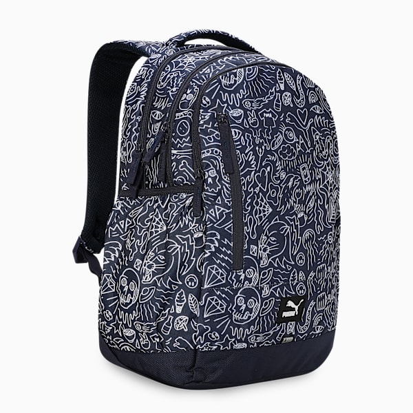 Printed Backpack, Intense Blue-AOP, extralarge-IND